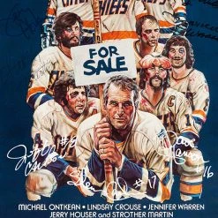 RARE-T Sports Memorabilia Slap Shot Mini Poster Limited Signature Edition Studio Licensed Custom Frame
