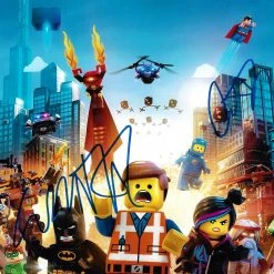PPC The Lego Movie - Beckett Certified Hand-Signed Mini Poster By Will Arnett & Charlie Day Custom Frame Signed Memorabilia