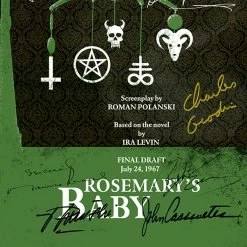 RARE-T Rosemary's Baby Script Limited Signature Edition Studio Licensed Custom Frame Limited Edition Frames
