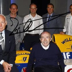 RARE-T Sir Frank Williams, Damon Hill & Jacques Villeneuve Photo Limited Signature Edition Licensed Custom Frame