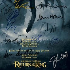 RARE-T Limited Edition Frames Lord Of The Rings The Return Of The King Script Limited Signature Edition Studio Licensed Custom Frame