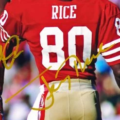 RARE-T Joe Montana & Jerry Rice San Francisco 49ers Photo Limited Signature Edition Licensed Custom Frame