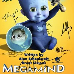 RARE-T Megamind Script Limited Signature Edition Studio Licensed Custom Frame