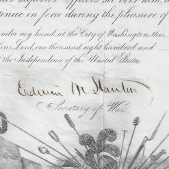 PPC United States Of America - Beckett Certified Hand-Signed 1862 White House Document By Abraham Lincoln & Edwin Stanton Custom Frame