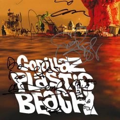 RARE-T Gorillaz - Plastic Beach Platinum LP Limited Signature Edition Studio Licensed Custom Frame Limited Edition Frames