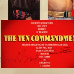 RARE-T Limited Edition Frames The Ten Commandments Script Limited Signature Edition Studio Licensed Custom Frame