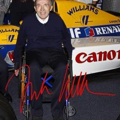 RARE-T Sir Frank Williams, Damon Hill & Jacques Villeneuve Photo Limited Signature Edition Licensed Custom Frame