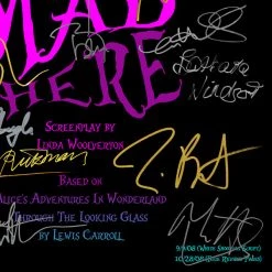 RARE-T Alice In Wonderland (2010) Script Limited Signature Edition Studio Licensed Custom Frame