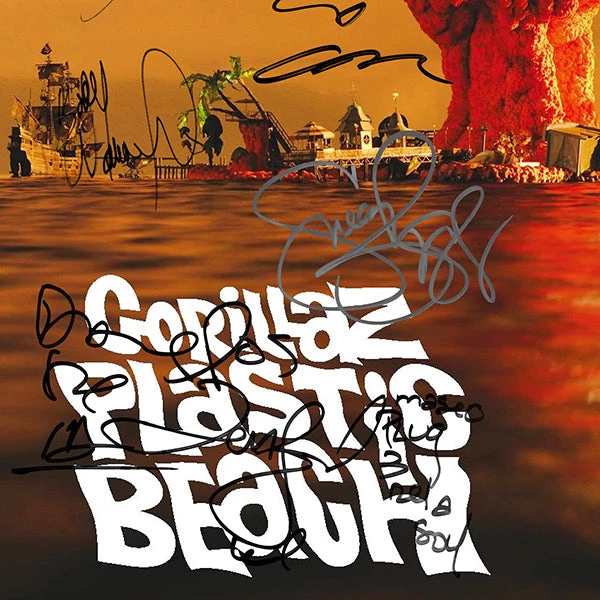 RARE-T Gorillaz Plastic Beach Gold LP Limited Signature Edition Studio Licensed Custom Frame Limited Edition Frames 4 RARE-T Gorillaz Plastic Beach Gold LP Limited Signature Edition Studio Licensed Custom Frame Limited Edition Frames