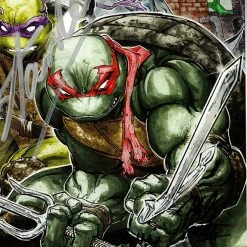 RARE-T Batman & TMNT #1 Limited Signature Edition Comic Book Cover Art Custom Frame 15 RARE-T Batman & TMNT #1 Limited Signature Edition Comic Book Cover Art Custom Frame