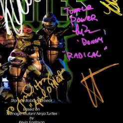 RARE-T Teenage Mutant Ninja Turtles (1990) Transcript Limited Signature Edition Studio Licensed Custom Frame Limited Edition Frames