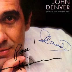 RARE-T Plácido Domingo With John Denver - Perhaps Love Gold LP Limited Signature Edition Studio Licensed Custom Frame