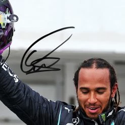 RARE-T Sports Memorabilia Lewis Hamilton Champion Photo Formula 1 Limited Signature Edition Licensed Custom Frame