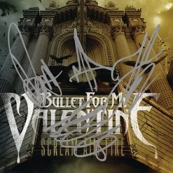 RARE-T Limited Edition Frames Bullet From My Valentine - Scream Aim Fire Gold LP Limited Signature Edition Studio Licensed Custom Frame 13 RARE-T Limited Edition Frames Bullet From My Valentine - Scream Aim Fire Gold LP Limited Signature Edition Studio Licensed Custom Frame