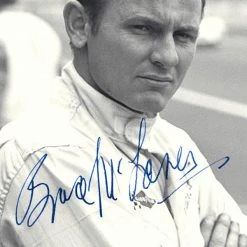 RARE-T Bruce McLaren Photo Limited Signature Edition Licensed Custom Frame Sports Memorabilia