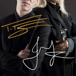 RARE-T Harry Potter- Draco & Lucius Malfoy Photo Limited Signature Edition Studio Licensed Custom Frame
