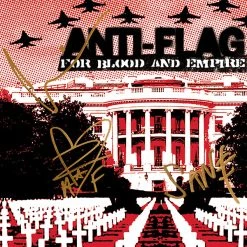 RARE-T Limited Edition Frames Anti-Flag - For Blood And Empire Platinum LP Limited Signature Edition Studio Licensed Custom Frame