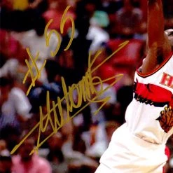 RARE-T Atlanta Hawks Dikembe Mutombo Photo Limited Signature Edition Licensed Custom Frame Sports Memorabilia