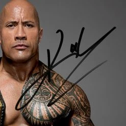 RARE-T The Rock Dwayne Johnson WWE Belt Photo Limited Signature Edition Custom Frame Sports Memorabilia