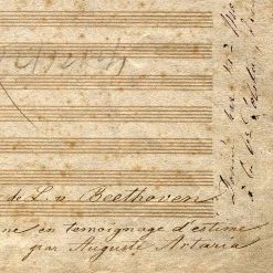 RARE-T Ludwig Van Beethoven Memorial Music Sheet Limited Signature Edition Licensed Custom Frame Limited Edition Frames