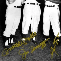 RARE-T Sports Memorabilia Mickey Mantle, Joe Dimaggio & Willie Mays Photo Limited Signature Edition Studio Licensed Custom Frame