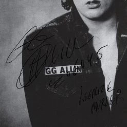 RARE-T GG Allin - Always Was, Is, And Always Shall Be Platinum LP Limited Signature Edition Studio Licensed Custom Frame