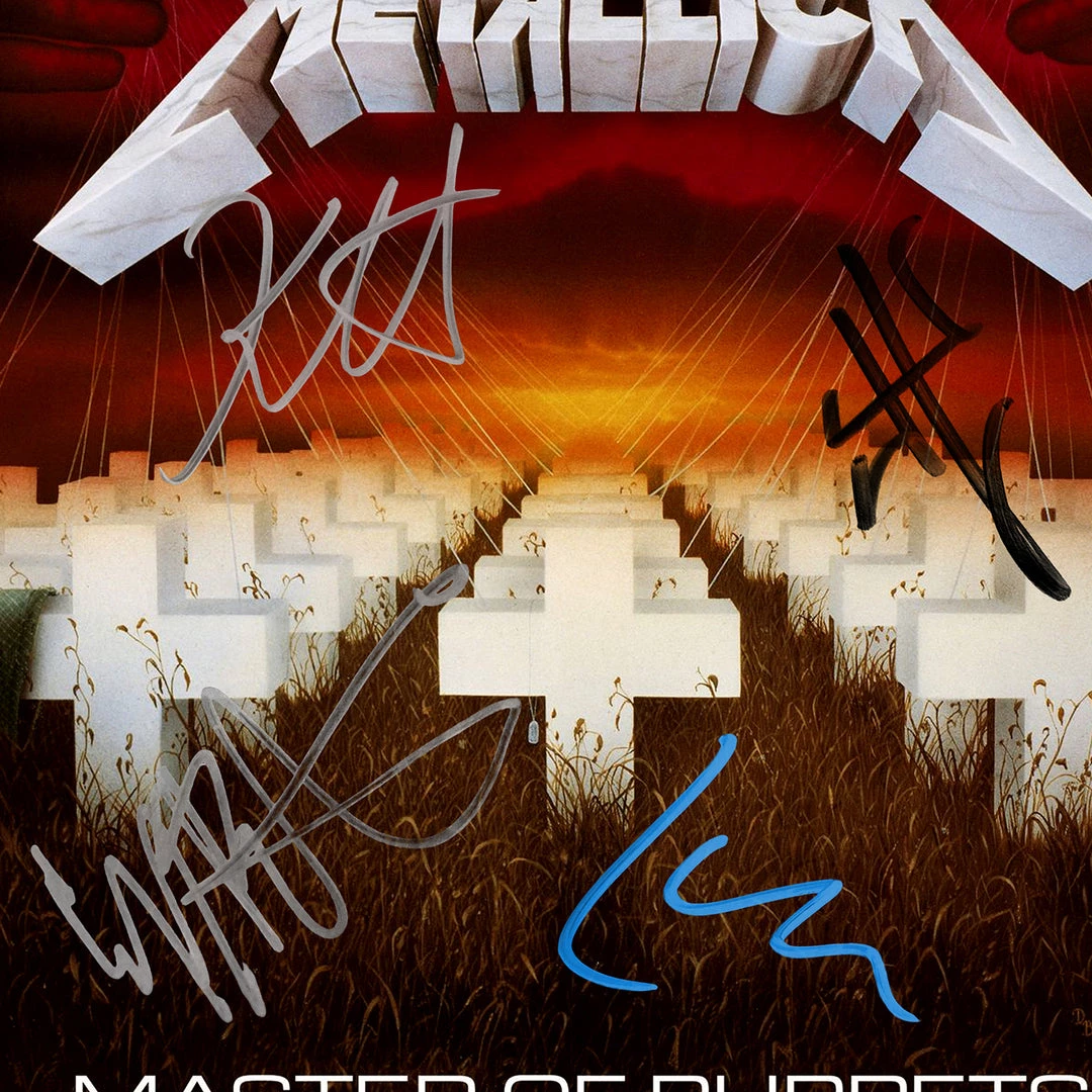 RARE-T Metallica Master Of Puppets LP Cover Limited Signature Edition Studio Licensed Custom Frame 2 RARE-T Metallica Master Of Puppets LP Cover Limited Signature Edition Studio Licensed Custom Frame