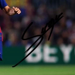 RARE-T Sports Memorabilia FC Barcelona Sergio Busquets Photo Limited Signature Edition Studio Licensed Custom Frame