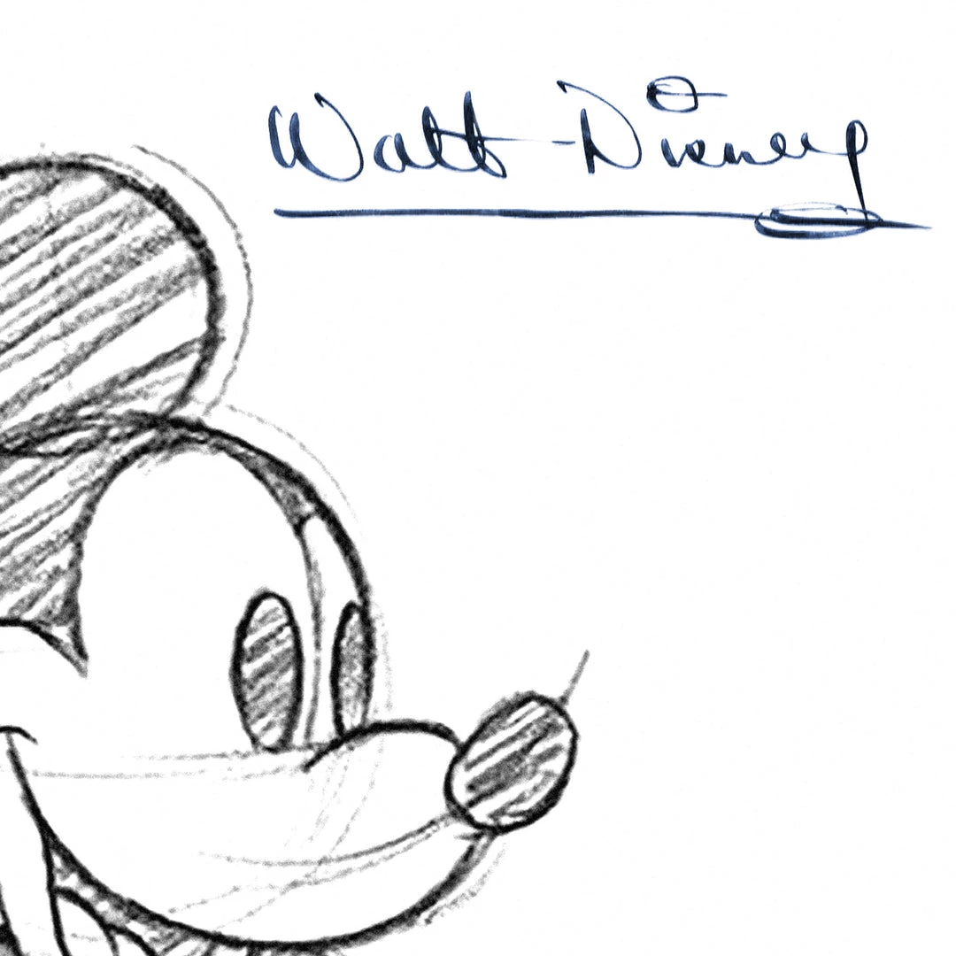 RARE-T Mickey Mouse Walt Disney Sketch Photo Limited Signature Edition Studio Licensed Custom Frame 2 RARE-T Mickey Mouse Walt Disney Sketch Photo Limited Signature Edition Studio Licensed Custom Frame