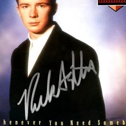 RARE-T Rick Astley - Whenever You Need Somebody Gold LP Limited Signature Edition Studio Licensed Custom Frame