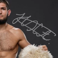 RARE-T Khabib Nurmagomedov Photo Limited Signature Edition Studio Licensed Custom Frame Sports Memorabilia