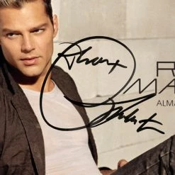 RARE-T Limited Edition Frames Ricky Martin - Almas Del Silencio Gold LP Limited Signature Edition Studio Licensed Custom Frame