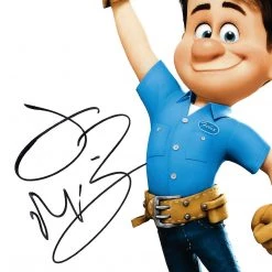 PPC Wreck It Ralph Psa/Dna Certified Hand-Signed Photo By Jack Mcbrayer Custom Frame