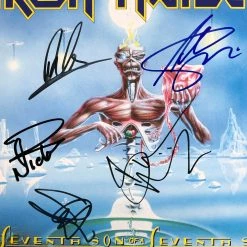 RARE-T Iron Maiden - Seventh Son Of A Seventh Son Platinum LP Limited Signature Edition Studio Licensed Custom Frame Limited Edition Frames