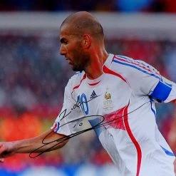 RARE-T Zinedine Zidane Photo Limited Signature Edition Licensed Custom Frame Sports Memorabilia