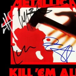 RARE-T Metallica Killƒ??em All Gold LP Limited Signature Edition Studio Licensed Custom Frame Limited Edition Frames