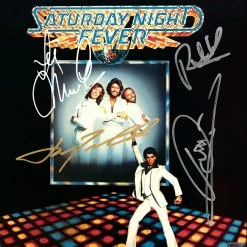 RARE-T Saturday Night Fever Original Movie Soundtrack Gold LP Limited Signature Edition Studio Licensed Custom Frame