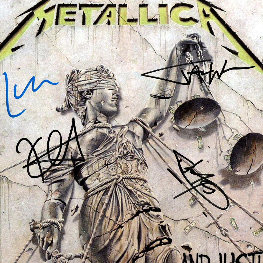 RARE-T Metallica Justice For All Gold LP Limited Signature Edition Studio Licensed Custom Frame Limited Edition Frames 2 RARE-T Metallica Justice For All Gold LP Limited Signature Edition Studio Licensed Custom Frame Limited Edition Frames