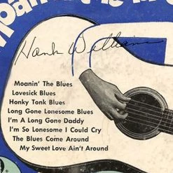 RARE-T Limited Edition Frames Hank Williams - Moanin' The Blues Platinum LP Limited Signature Edition Studio Licensed Custom Frame