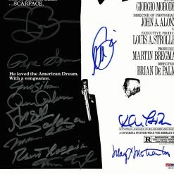 PPC Scarface - Psa/Dna Certified Hand-Signed Mini Poster By Cast Custom Frame Signed Memorabilia