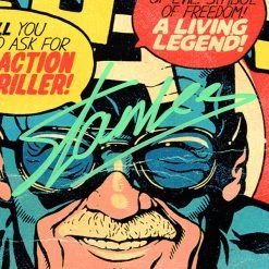 RARE-T Stan Lee - Captain America Caricature Art Limited Signature Edition Studio Licensed Photo Custom Frame Limited Edition Frames