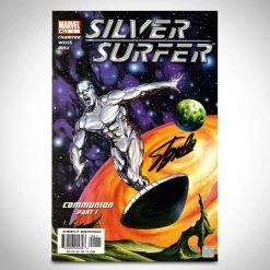 RARE-T Signed Comic Memorabilia Silver Surfer 'Communion Part 1 Hand-Signed Comic Book By Stan Lee Custom Frame
