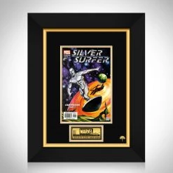 RARE-T Signed Comic Memorabilia Silver Surfer 'Communion Part 1 Hand-Signed Comic Book By Stan Lee Custom Frame