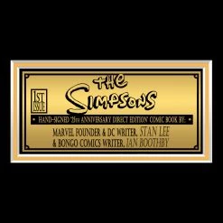 APW The Simpsons- Duffman Adventures #1(2014) Hand-Signed Comic Book Ian Booth & Stan Lee Custom Frame Signed Memorabilia