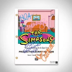 RARE-T The Simpsons Script Limited Signature Edition Studio Licensed Custom Frame