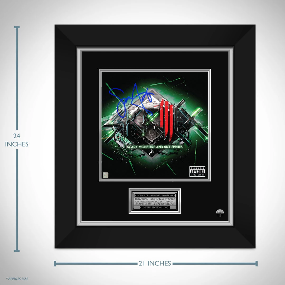 RARE-T Limited Edition Frames Skrillex Scary Monsters LP Cover Limited Signature Edition Studio Licensed Custom Frame