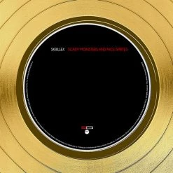 Rare-T Limited Edition Frames Skrillex Scary Monsters Limited Signature Edition Studio Licensed Gold LP Custom Frame