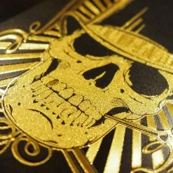 RARE-T 24K Gold Plated Playing Cards - Skull Hat Pattern Playing Cards With Elegant Display Box Ready To Ship! 48 Hour Shipping! 13 RARE-T 24K Gold Plated Playing Cards - Skull Hat Pattern Playing Cards With Elegant Display Box Ready To Ship! 48 Hour Shipping!