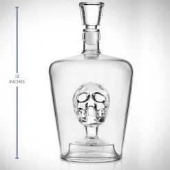 Decor L'Autre Sens Skull Whiskey Glass Decanter Barware & Signs