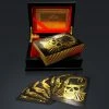 RARE-T 24K Gold Plated Playing Cards - Skull Hat Pattern Playing Cards With Elegant Display Box Ready To Ship! 48 Hour Shipping!